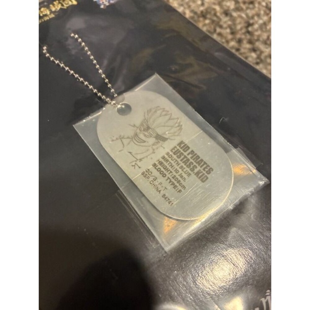 Ichiban Kuji One Piece Legendary Pirate Dog Tag Metal Charm Eustass Kidd